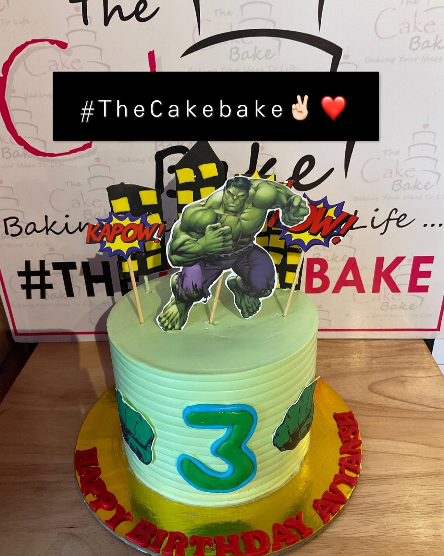 Incredible Hulk Theme Cake