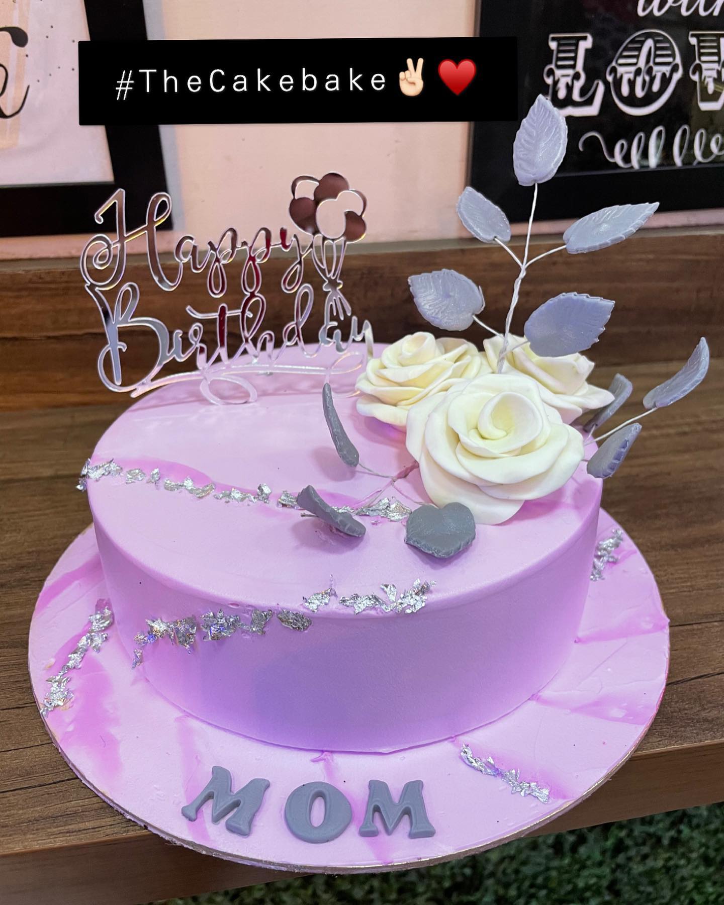 Purple Theme Cake for Mom