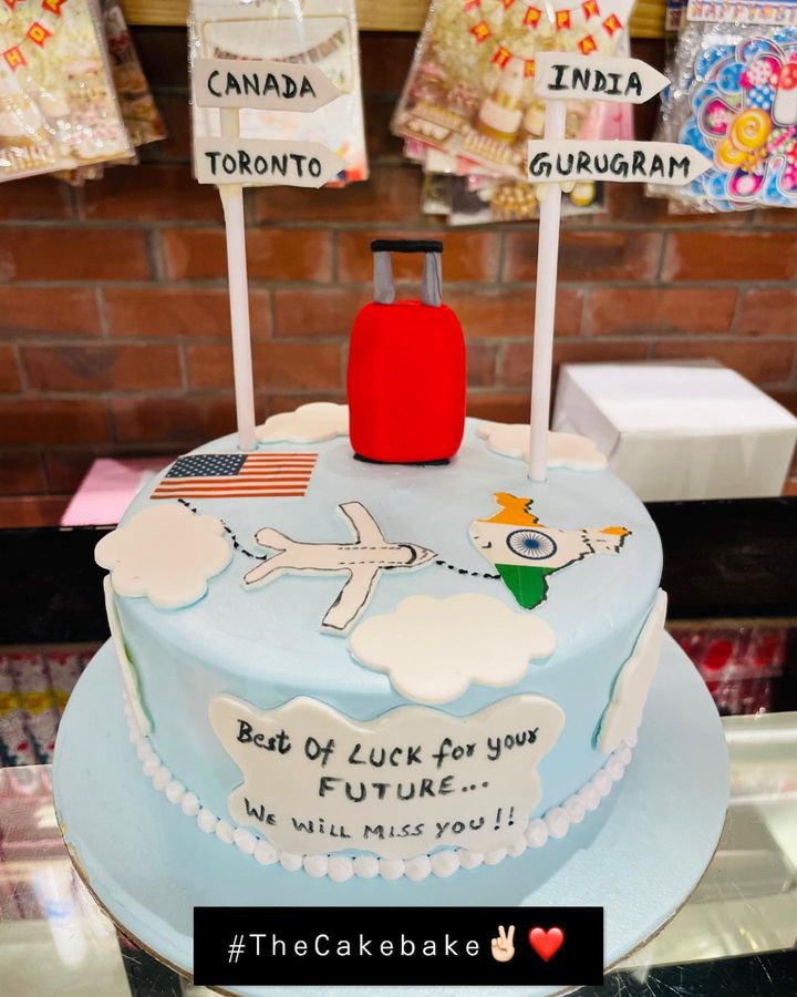 India To Canada Design Cake