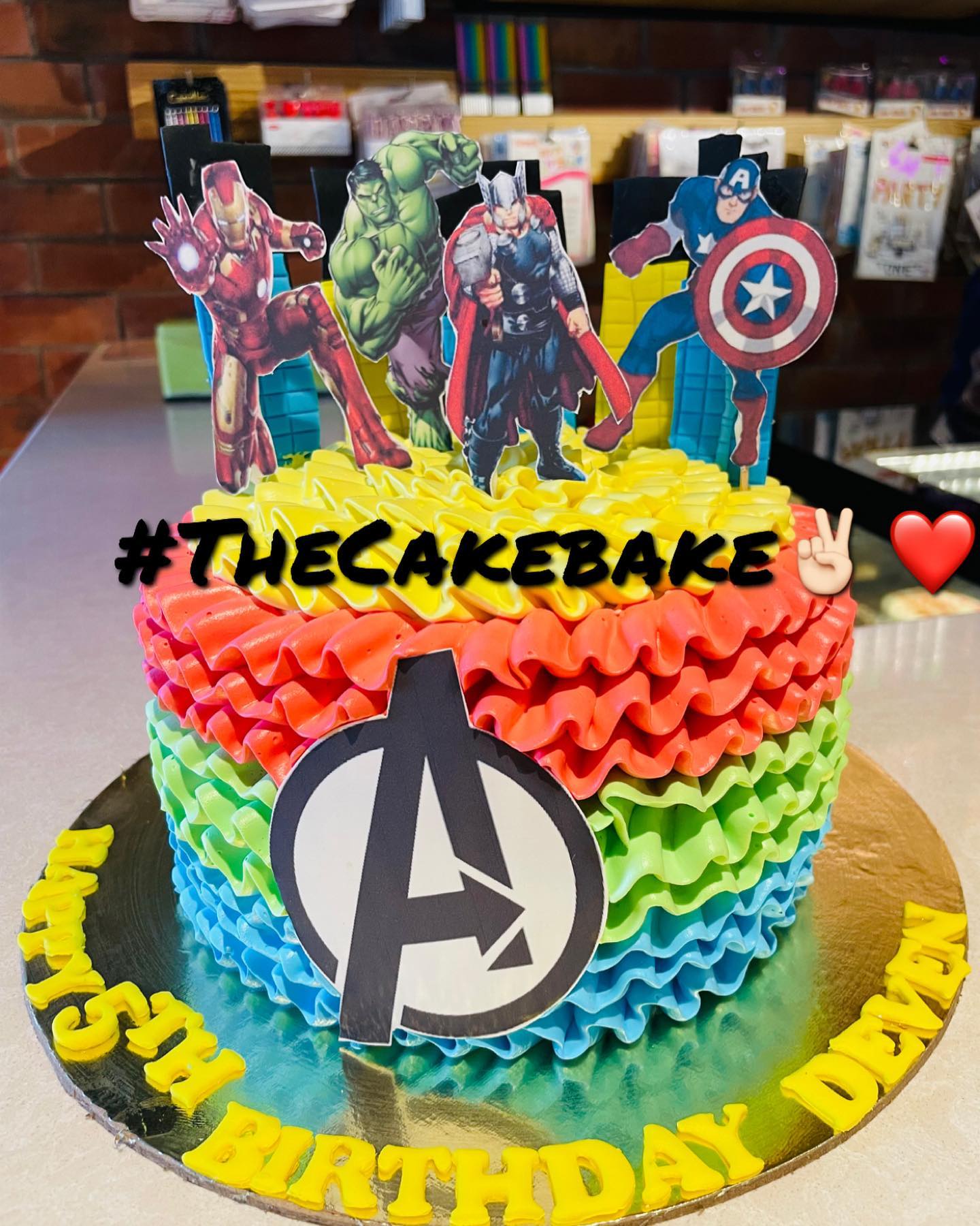 Avengers Themed Cake