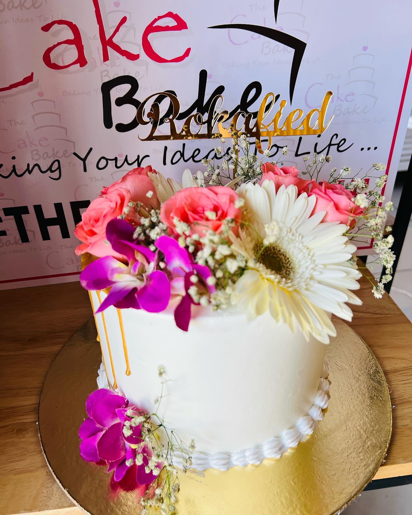 Flower Theme Cake