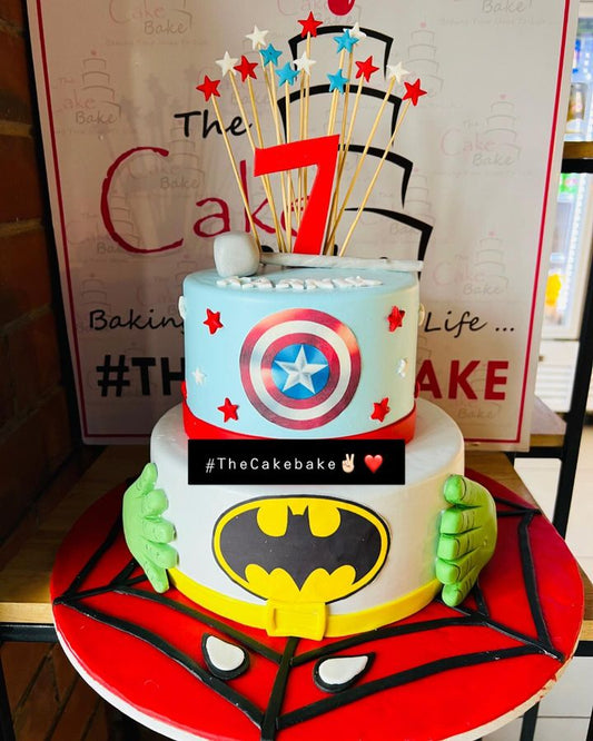 Superhero Theme Cake