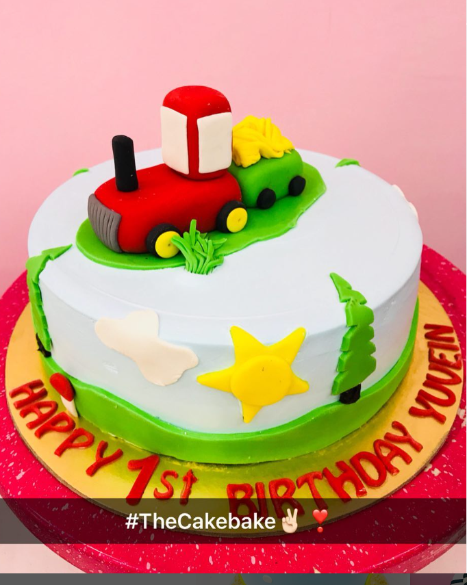 Tractor Theme Cake