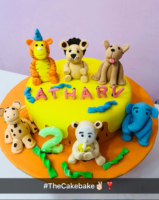 Animal Theme Cake