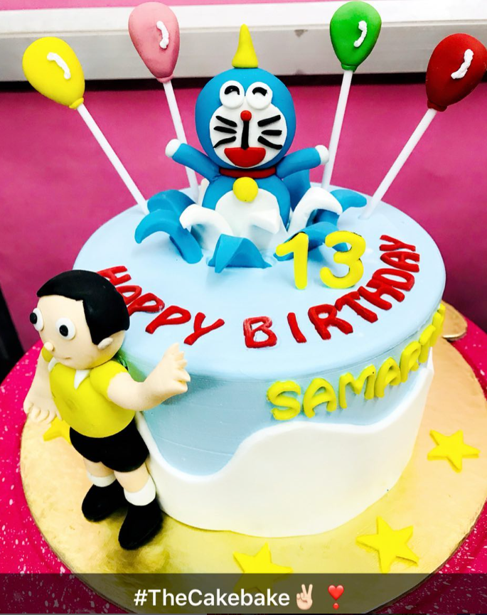 Doraemon Theme Cake