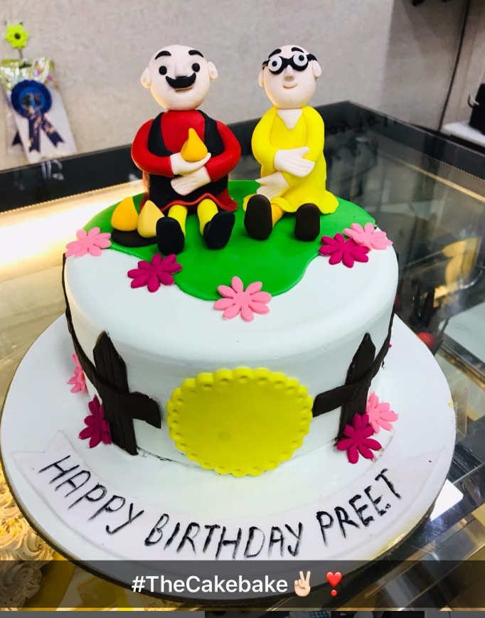 Motu Patlu Theme Cake