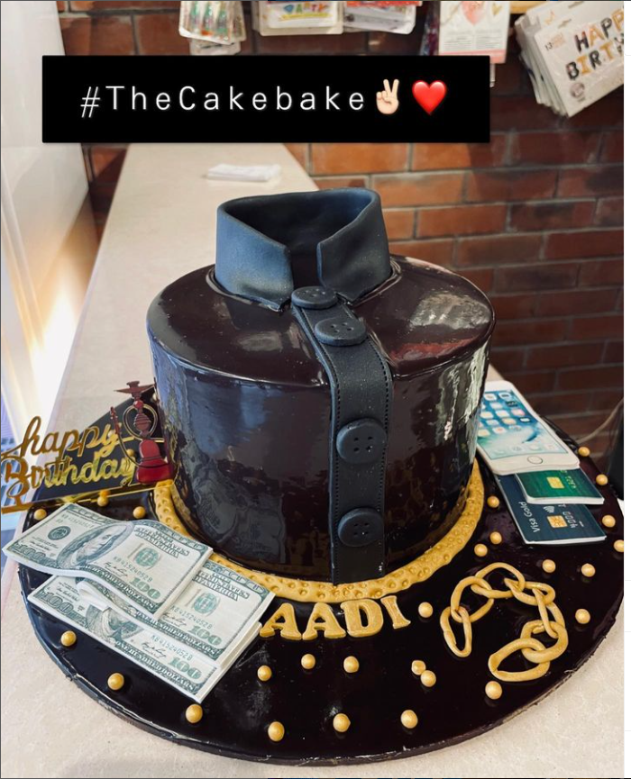 Chocolate Cake with Money Theme